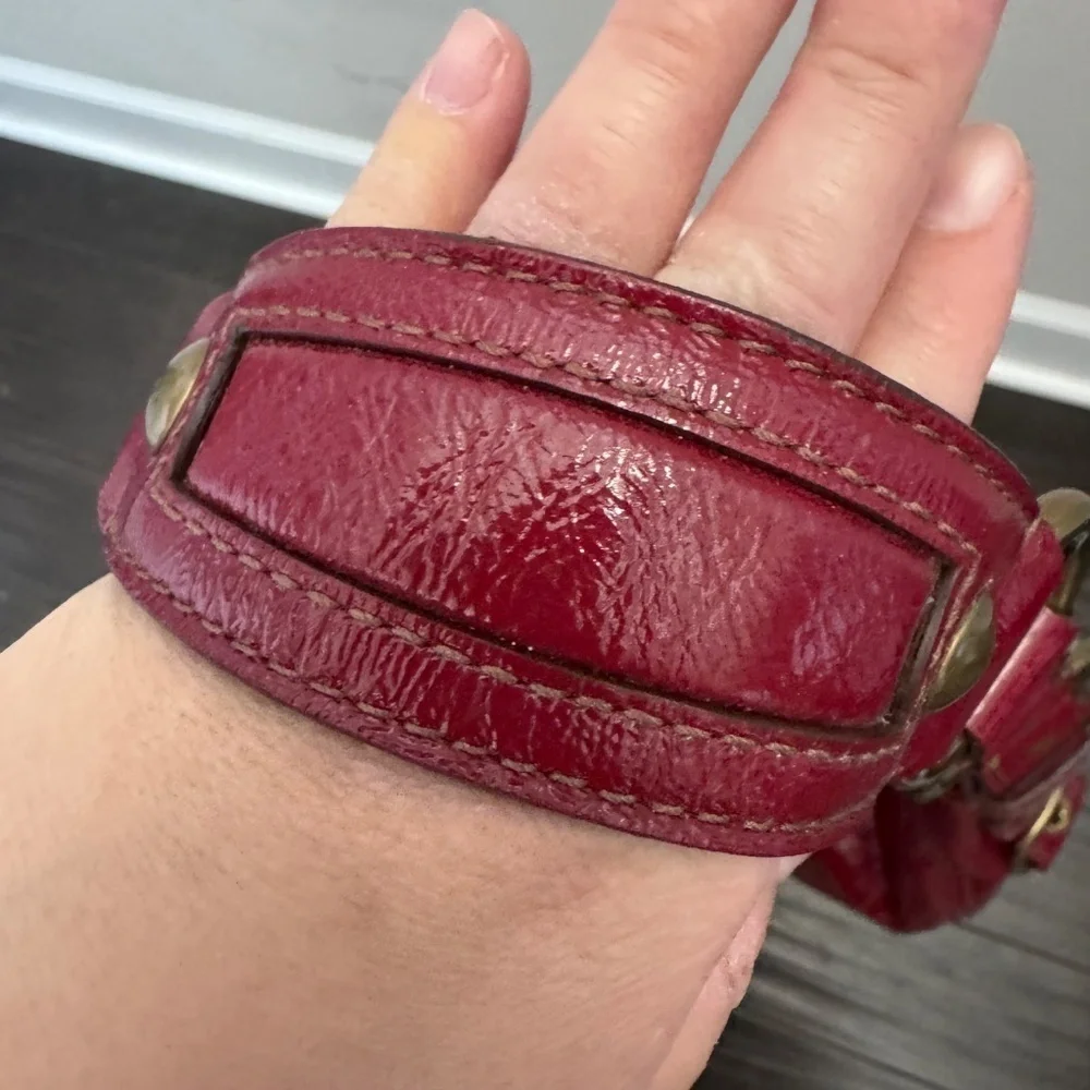 RARE Coach 12736 Zoe Editorial Red Patent XL Hobo Bag